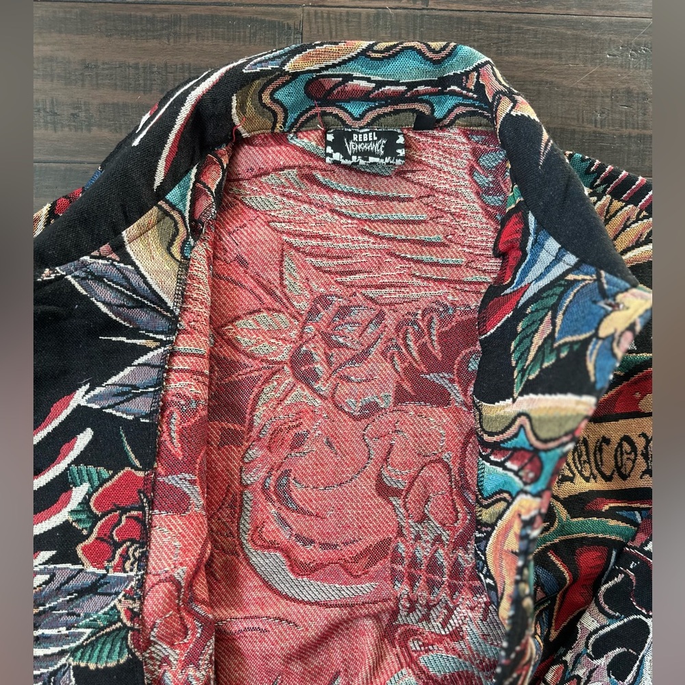 Rebels Vengence Skull Pattern Jacket - image 3